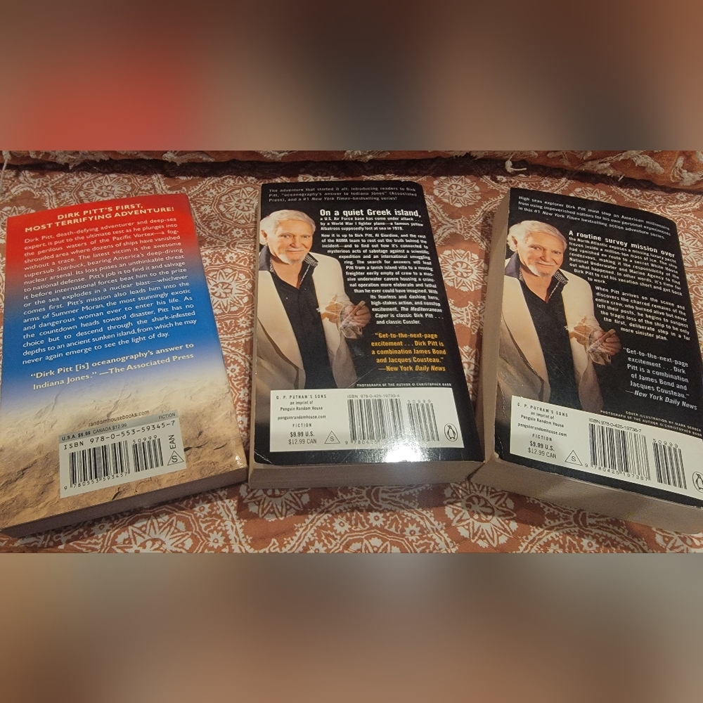 Clive Cussler Novel Set - Atlantis Found, Flood Tide, Shock Wave - Picture 2 of 2